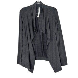 Lululemon Coast Wrap‎ Womens Size 4 Heathered Black Gray Modal